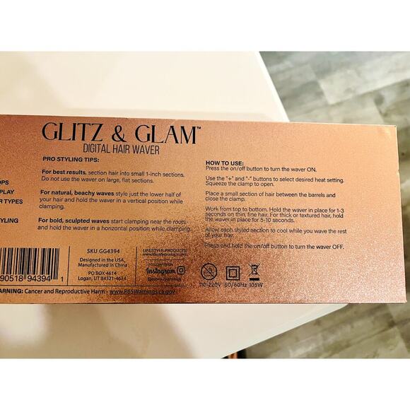 Glitz & Glam Hair Waver PINK Sparkles - Picture 3 of 3